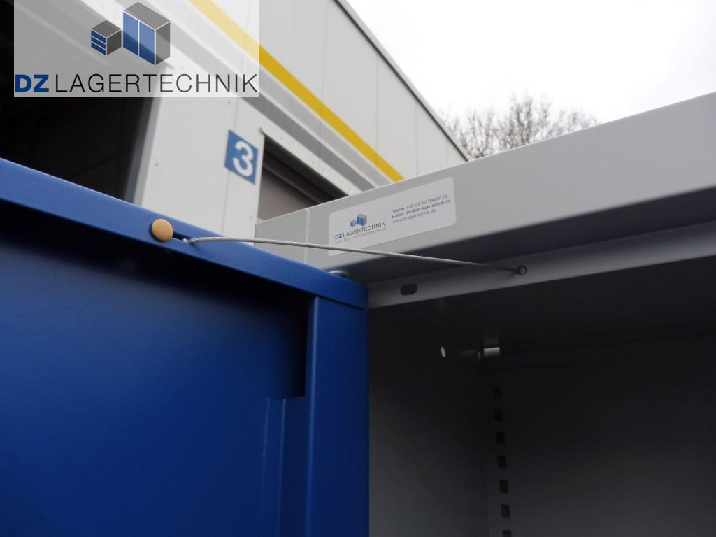 Lagertechnik blau abschließbar 400x800x1950 aus Metall Mehrzweckschrank DZ –
